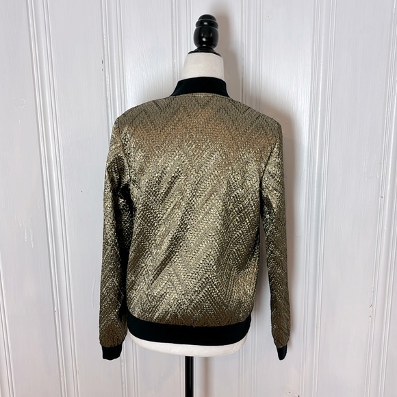 Golden TRINA TURK bomber jacket - Picture 3 of 7